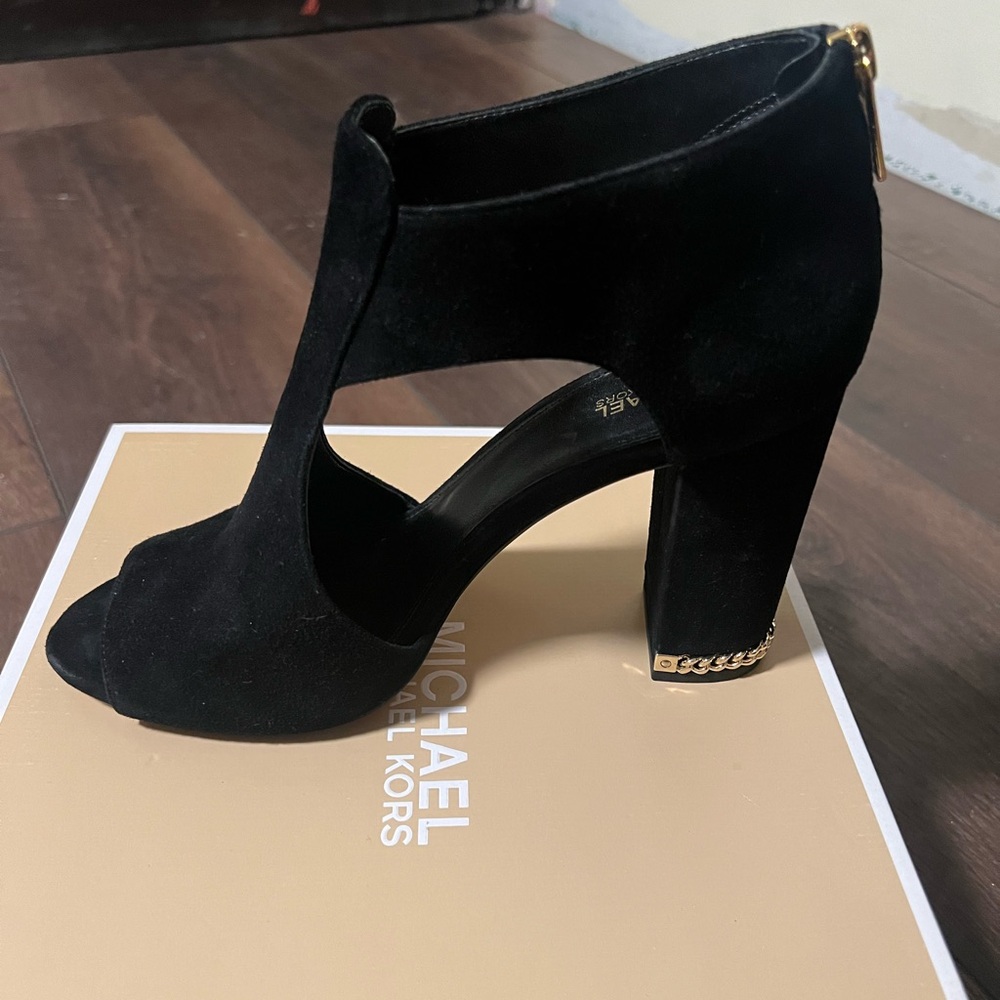 Michael Kors - Black Peep Toe Ankle Boots